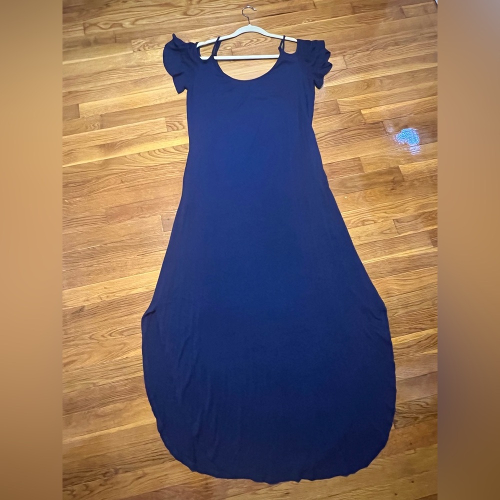 White Mark Navy Maxi Dress